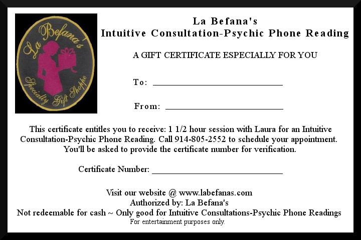 La Befana's Gift Certificate